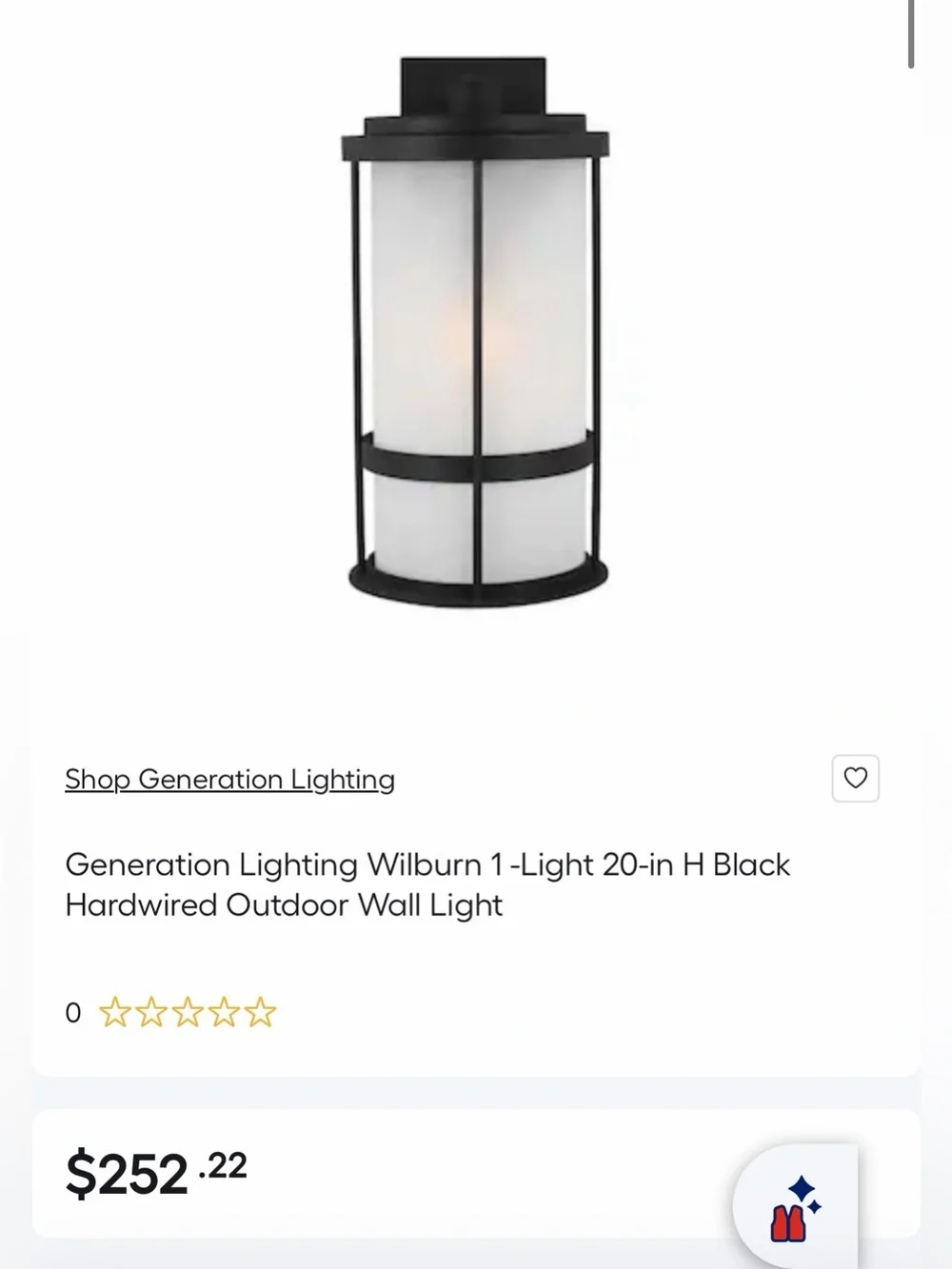 New Generation Lighting Wilburn Black 20” Outdoor Wall Lantern